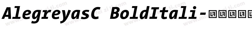 AlegreyasC BoldItali字体转换